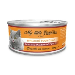 AGECOM - My little festin - pâtée chat poulet / jambon 80 g