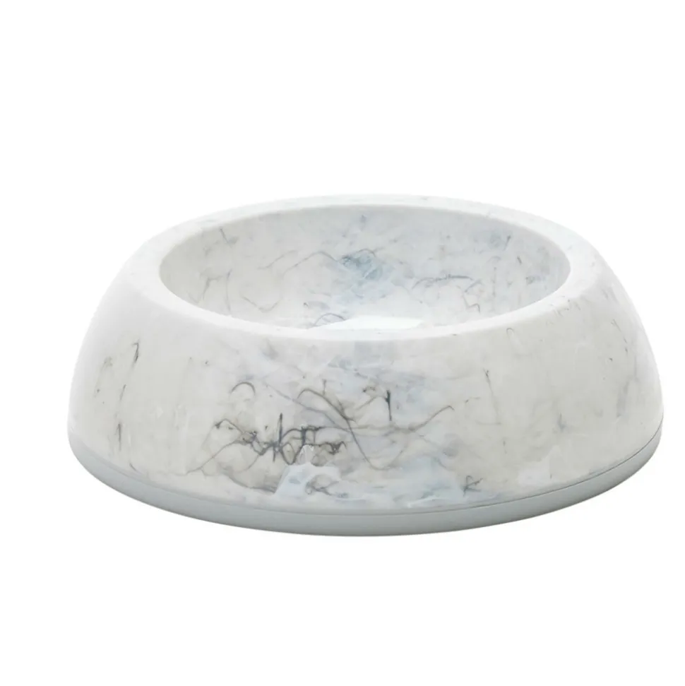 ANIMALLPARADISE - Ecuelle blanche marbré 0.6 litres ø 21 cm pour chat et chien