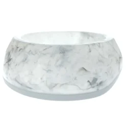 ANIMALLPARADISE - Ecuelle blanche marbré 0.6 litres ø 21 cm pour chat et chien