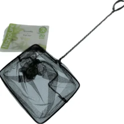 ANIMALLPARADISE - Epuisette filet noir, maille moyenne, 20 cm x 16 x 53 cm aquarium