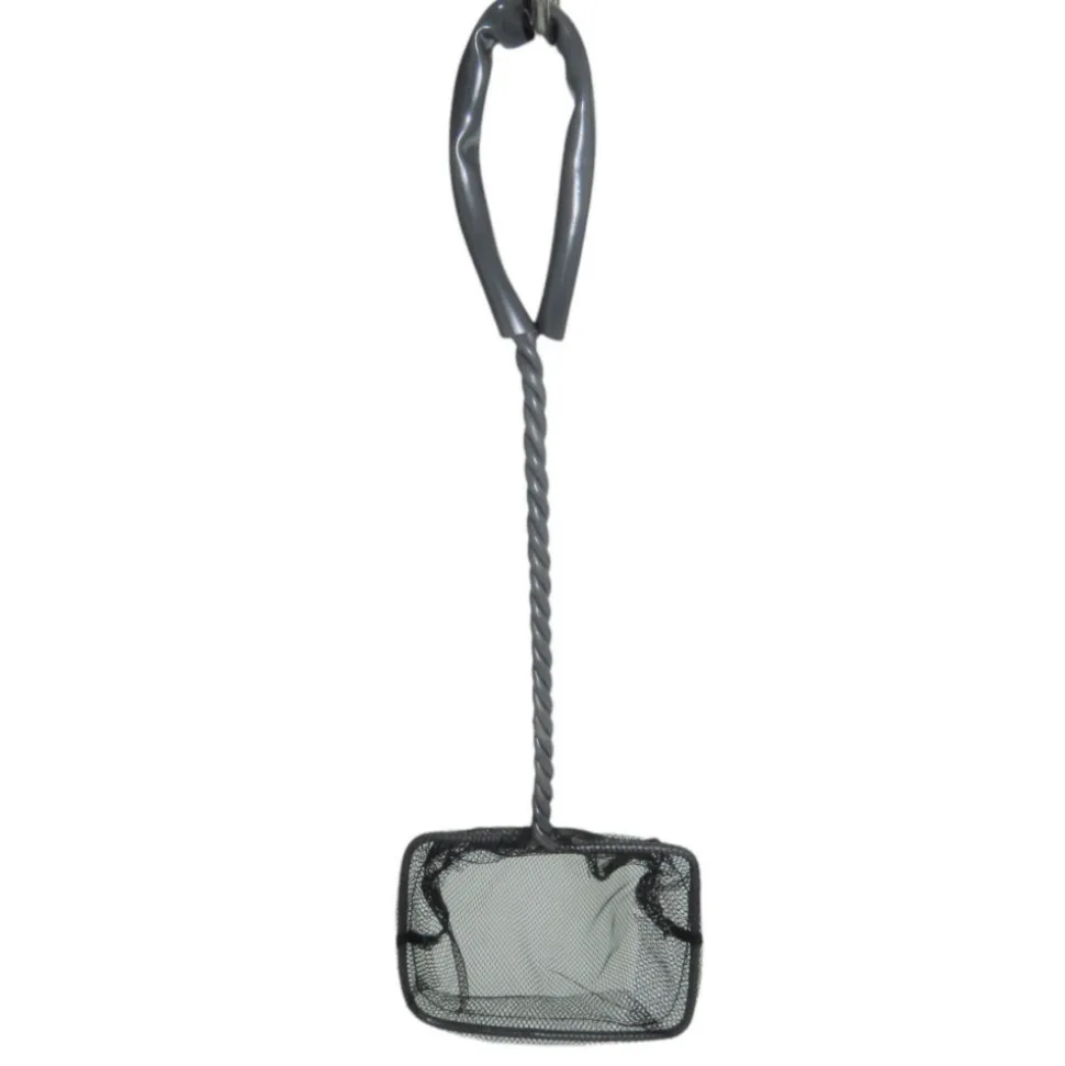 ANIMALLPARADISE - Epuisette filet noir, maille moyenne, 10 cm x 8.5 x 32 cm, aquarium