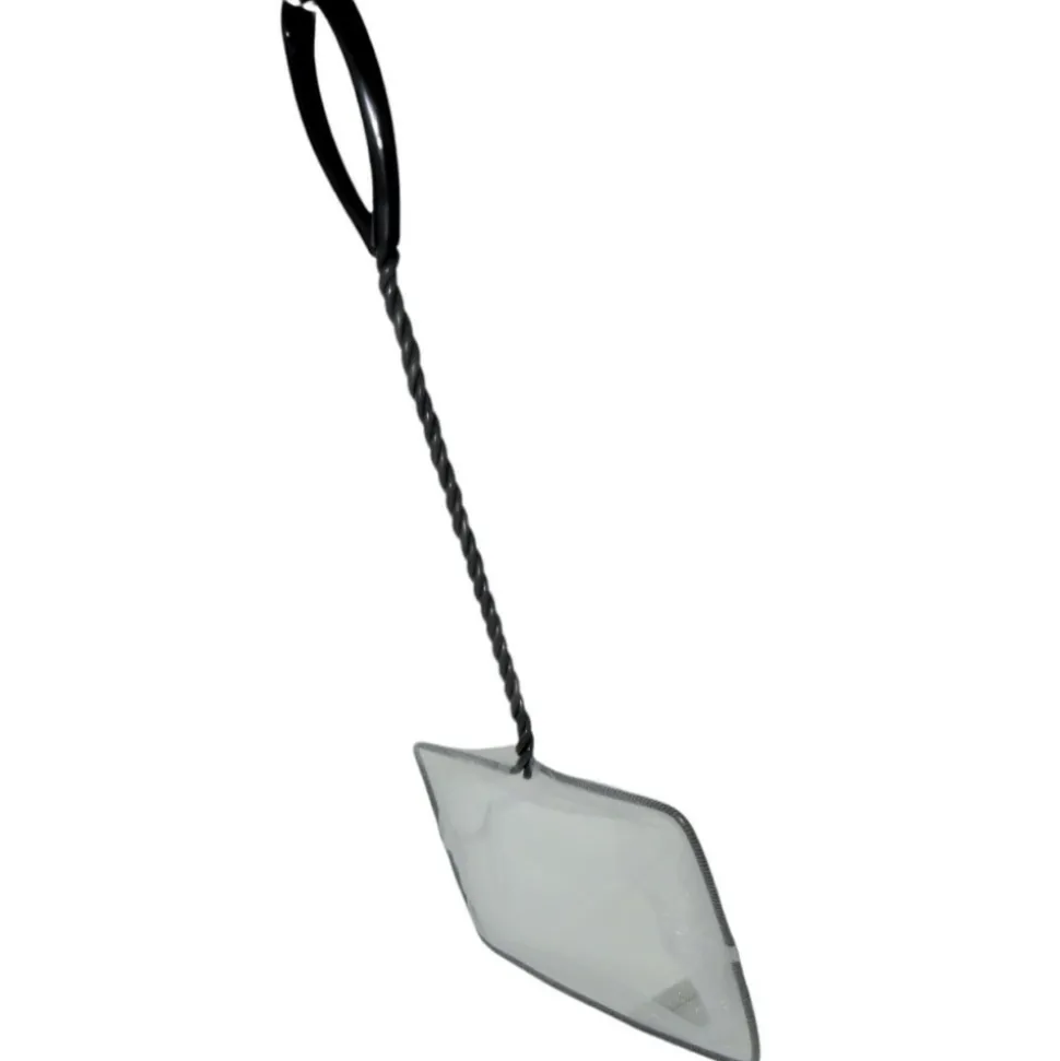 ANIMALLPARADISE - Epuisette filet blanc, maille fine, 15 cm x 13 x 40 cm, aquarium