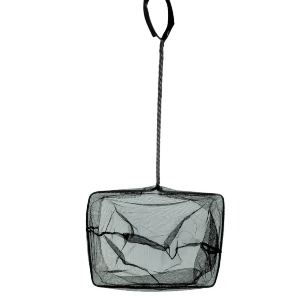 ANIMALLPARADISE - Epuisette filet noir, maille moyenne, 25 cm x 22 x 55 cm, aquarium