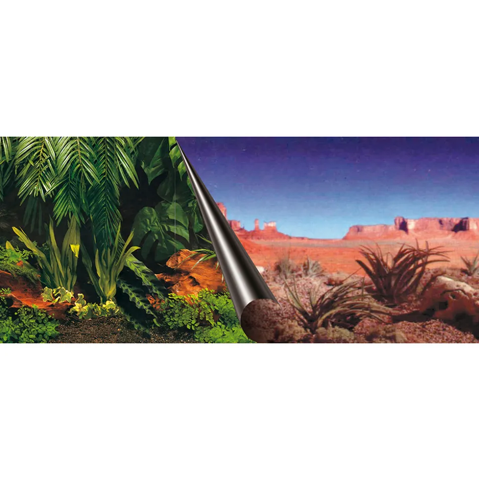 AQUA DELLA - Poster fond d'aquarium Jungle & Dessert 120x50cm