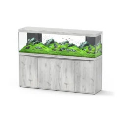 AQUATLANTIS - Aquarium avec meuble LED Splendid 200 chêne blanc – 200x50x61 cm 603 L