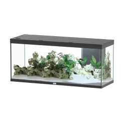 AQUATLANTIS - Aquarium équipé Volga 450 Led 2.0 Noir L. 152.5 P. 52.7 H. 67.4cm