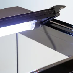 AQUATLANTIS - Aquarium équipé Aqua Tower 96 LED, meuble noir et bois - 96L