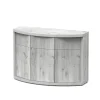 AQUATLANTIS - Meuble Aquarium 3 portes Sublime Horizon Chêne Blanc L120,5xP49xH83cm