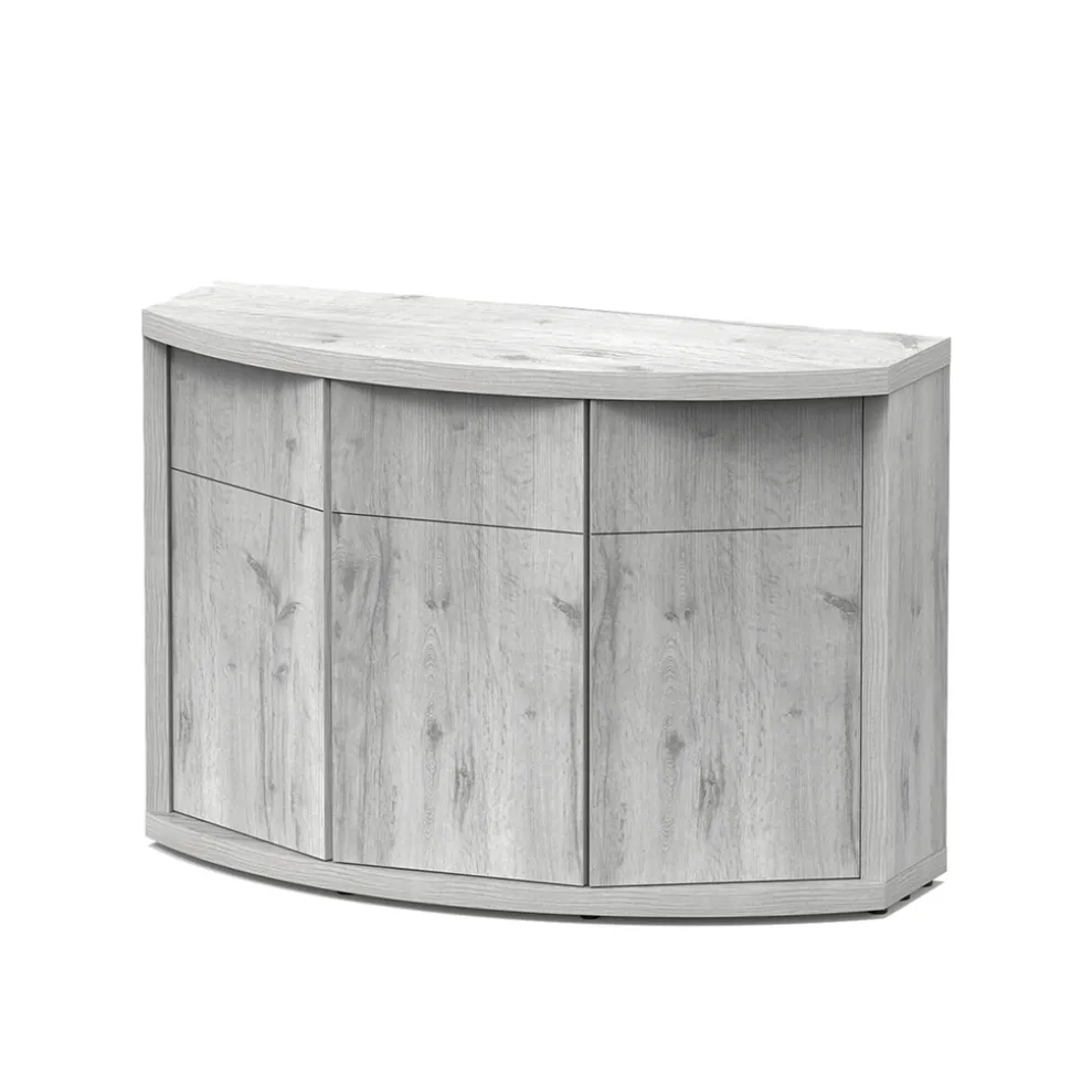 AQUATLANTIS - Meuble Aquarium 3 portes Sublime Horizon Chêne Blanc L120,5xP49xH83cm