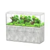 AQUATLANTIS - Meuble avec aquarium Sublime en bois béton - 198,5x68,8x83 cm