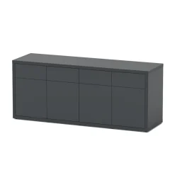 AQUATLANTIS - Meuble d'aquarium avec 4 portes Sublime Gris L.200xP.60xH.83cm