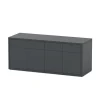 AQUATLANTIS - Meuble d'aquarium avec 4 portes Sublime Gris L.200xP.70xH.83cm