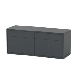 AQUATLANTIS - Meuble d'aquarium avec 4 portes Sublime Gris L.200xP.70xH.83cm