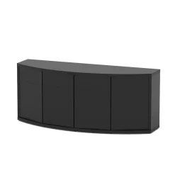 AQUATLANTIS - Meuble d'aquarium 4 portes Sublime Horizon Noir L.200,5xP.65,10xH.83cm