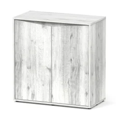 AQUATLANTIS - Meuble pour aquarium Splendid 2 portes Chêne Blanc L.80xP.40xH.83cm