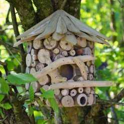 ARTXLIGHT - Nichoir demi-rond en bois d'albésia à accorcher