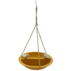 Baignoire mangeoire bambou pour oiseaux