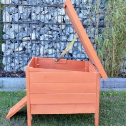 BB LOISIR - Cage clapier enclos lapin extérieur en bois haute qualité pour lapins 51,5 x 42 x 43 cm « 083 mini maison »