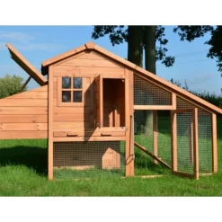 BB LOISIR - Poulailler en bois 2/5 poules 190x62x114 cm modele 144 confort