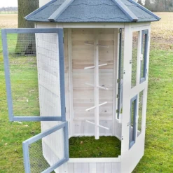 BB LOISIR - Voliere cage a oiseaux en bois de haute qualite 100 x 180 x 100 cm modele luise 309