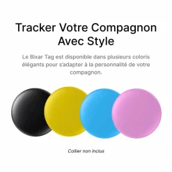 Bixar smart tag pour animaux – traceur bluetooth chien & chat, alternative sans abonnement, réseau find my, localisation proximité,