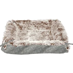 BOBBY - Matelas Multirelax ''Poilu''pour chien 2 en 1 Gris S