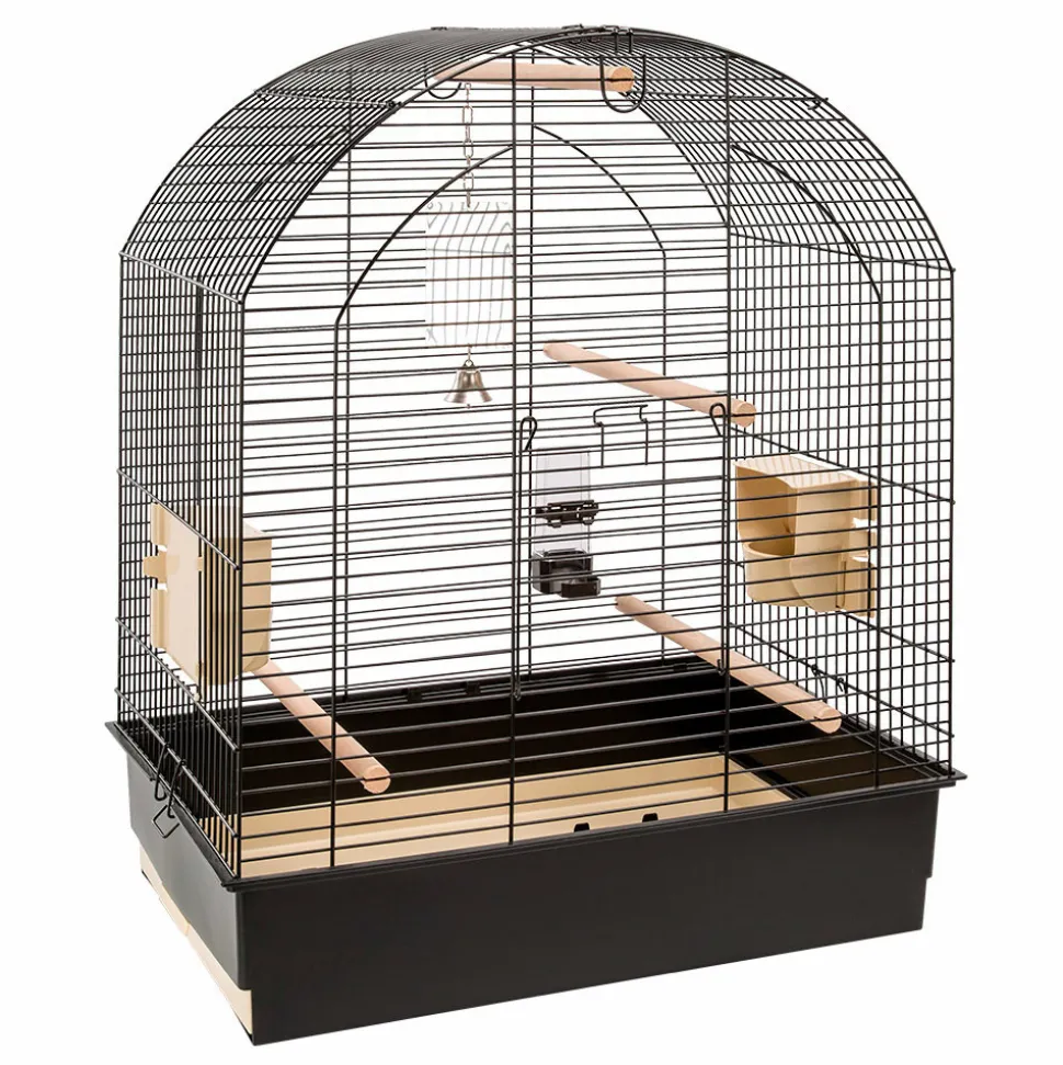 Cage à oiseaux perruches et calopsites greta avec dessus qui s'ouvre, accessoires inclus