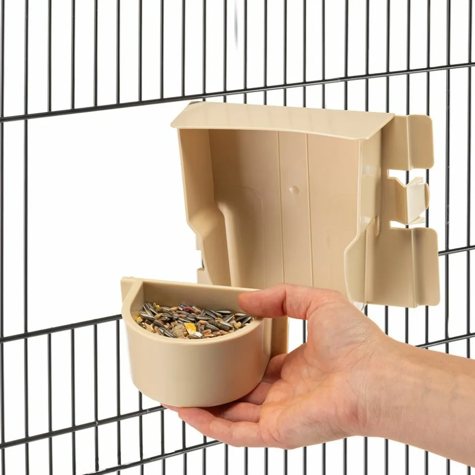 Cage à oiseaux perruches et calopsites greta avec dessus qui s'ouvre, accessoires inclus