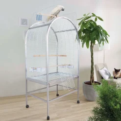 Cage 7ème ciel pour oiseaux : Chocolat L78xl60xh157 cm