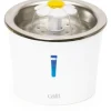CAT IT - Fontaine a eau pour chat a fleur - catit - flower - 3l - dessus en acier inoxydable - avec led - blanc