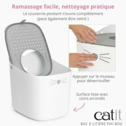 CAT IT - Maison de toilette bac a litiere pour chat - catit - pixi box - entrée par le haut