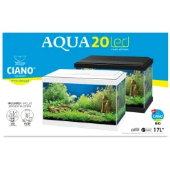 CIANO - Aquarium équipé Aqua 20 noir - 17 litres