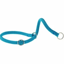 Collier semi-étranglé pour chiens sport extreme cs13/70, longe en nylon robuste, ajustable, azur-bleu