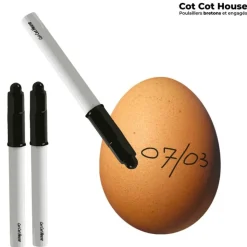 COT COT HOUSE - Stylo feutre alimentaire noir spécial œuf - lot x3