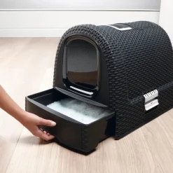 CURVER - Bac à litère pour chats Anthracite - 51 x 38,5 x 39,5 cm