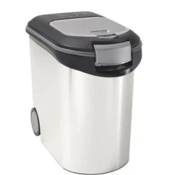 CURVER - Conteneur a croquettes pour chien 12 kg - 35l - aspect métal