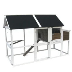 DADU - Poulailler Jucar en bois 4 poules avec pondoir - 213,4x101,6x144,8 cm