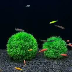 DOWNYPAWS - 2 boules d'herbe artificielles en plastique pour aquarium, ornements d'aménagement paysager