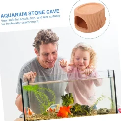 DOWNYPAWS - 2 grottes en céramique - décoration et cachette aquarium