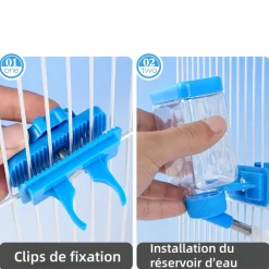 DOWNYPAWS - Abreuvoir automatique pour oiseaux-bleu