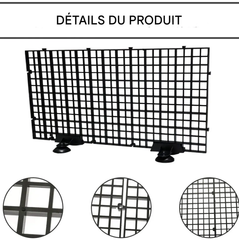 DOWNYPAWS - Accessoires d'aquarium-grille pour aquarium ventouse-8 pièces 30*15cm 10 clips gratuits