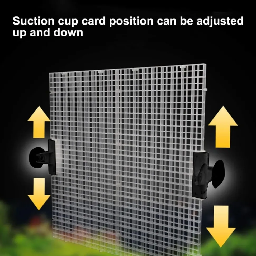 DOWNYPAWS - Accessoires d'aquarium-grille pour aquarium ventouse-8 pièces 30*15cm 10 clips gratuits