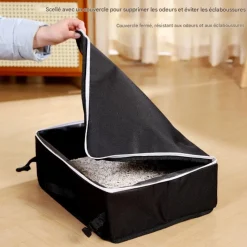 DOWNYPAWS - Bac à litière pour chat portable