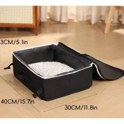 DOWNYPAWS - Bac à litière pour chat portable