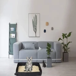 DOWNYPAWS - Bac à litière pour chat portable