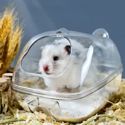 DOWNYPAWS - Bac à litière pour chat pour hamster -13*9*9cm 360° transparent