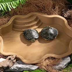 DOWNYPAWS - Baignoire et bac d'alimentation - décoration pour aquarium, pour reptiles aquatiques et grimpants