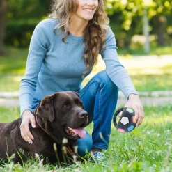 DOWNYPAWS - Balle jouet pour chien football-jouets à mâcher