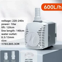 DOWNYPAWS - Bomba acuario 10w ultra silenciosa ajustable sumergible