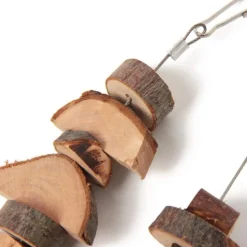 DOWNYPAWS - Boucles de bois de pomme pour rongeurs, snacks et jouets de mastication semi-circulaire